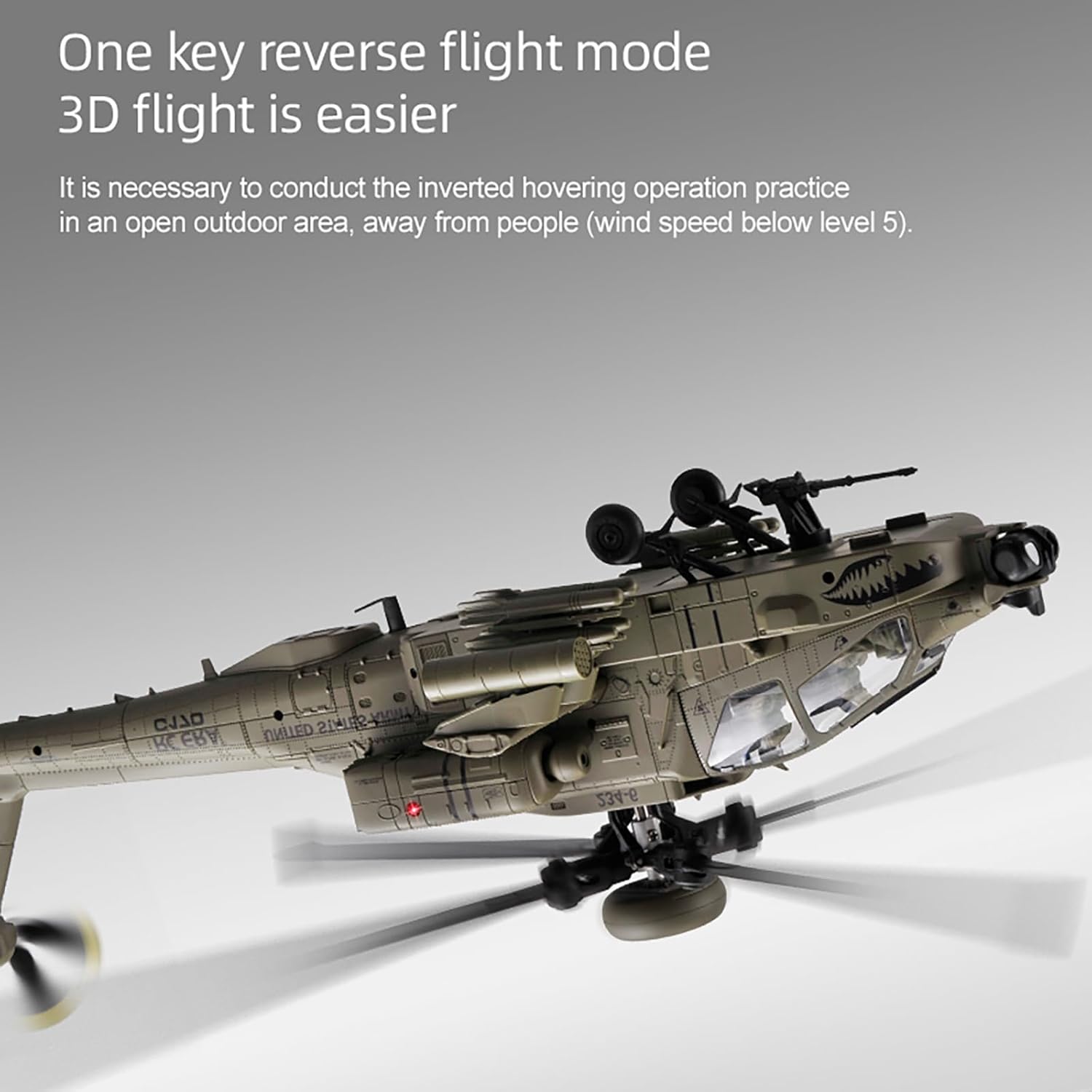 Rc Helicopter Gyro - 310MM 6CH C170 AH-64D Remote Control