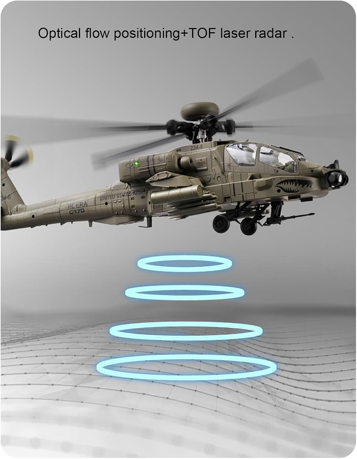 310MM 6CH C170 AH-64D Remote C - đánh giá và giá Rc Helicopter Gyro