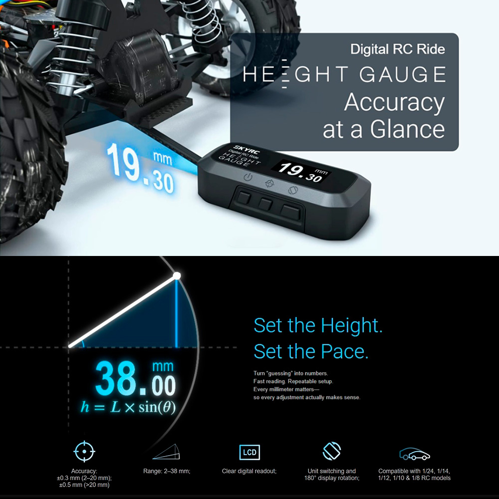 SkyRC RC Ride Height Gauge Dig - đánh giá và giá Rc Helicopter Bag